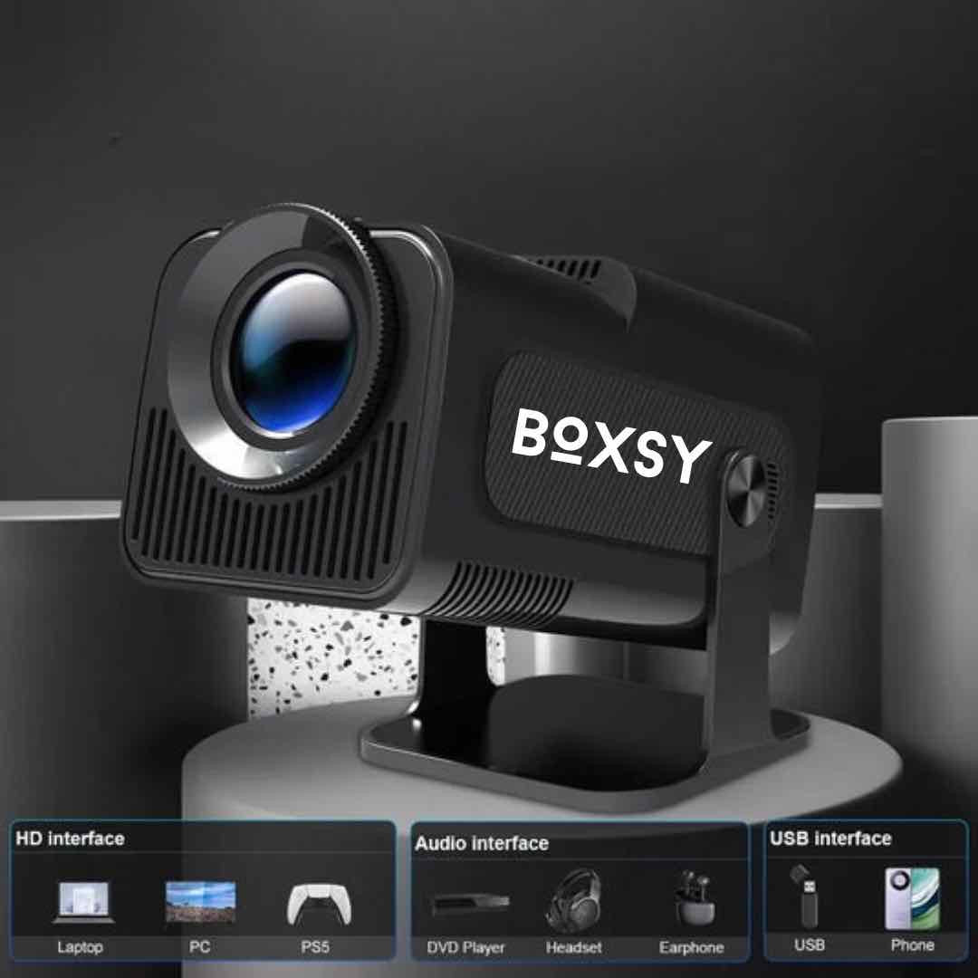 Boxsy® Pro VideoProjecteur 4K (Compatible iPhone & Android)